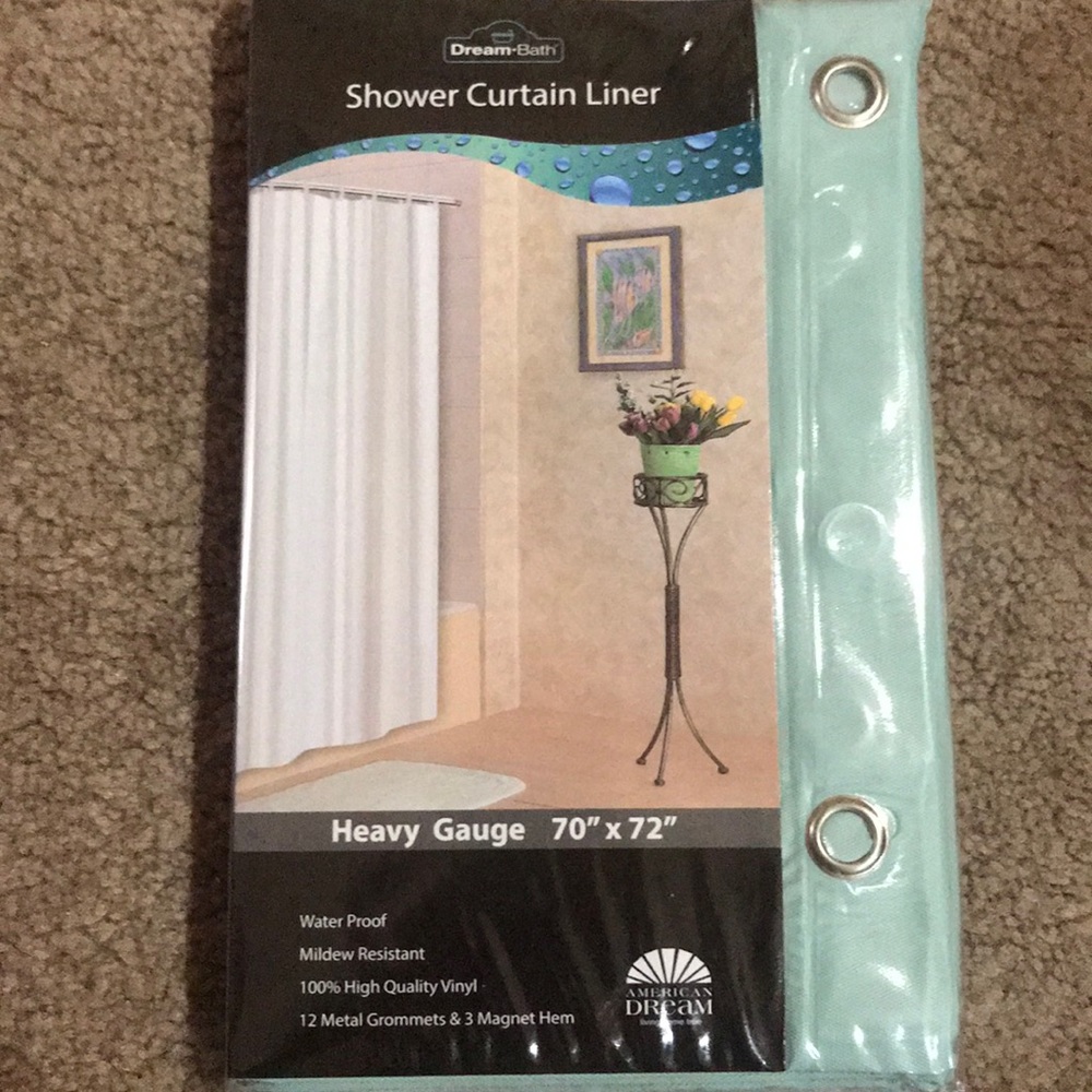 Teal Shower Curtain Liner